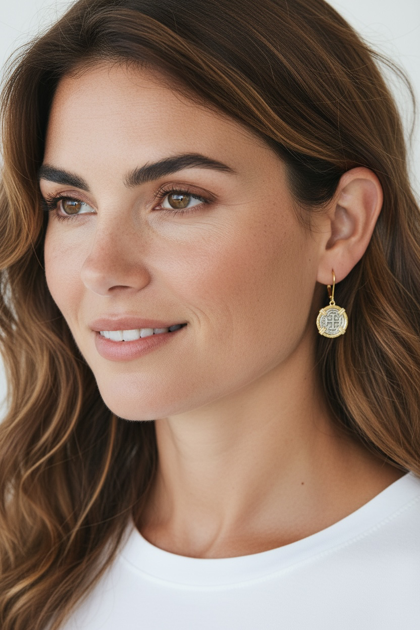 Gorgeous atocha mini coin earrings 13mm