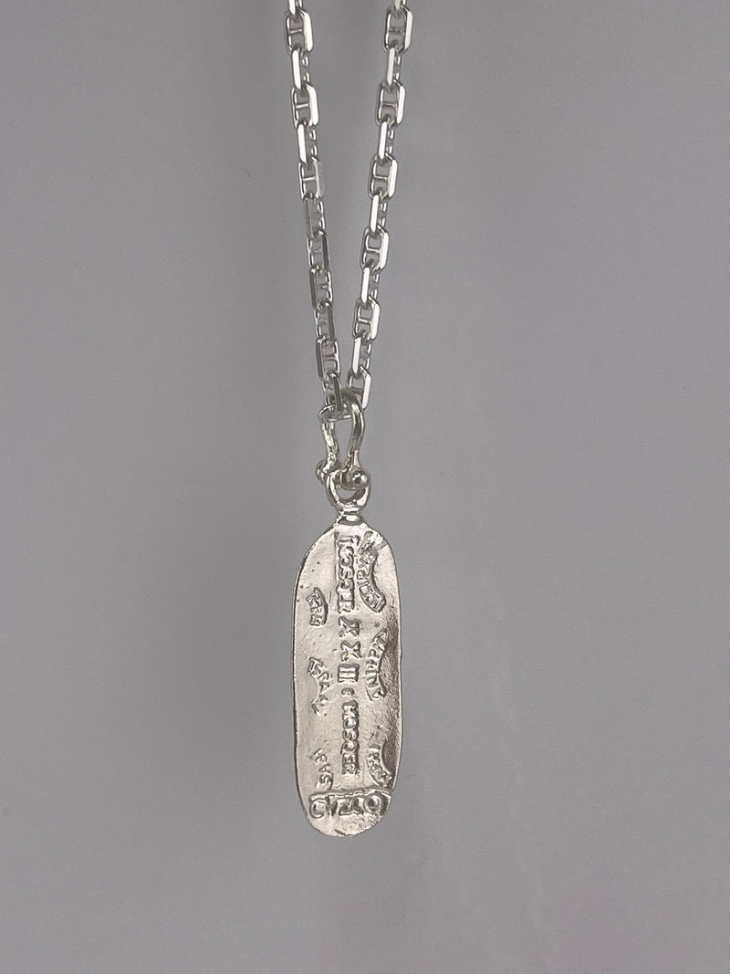 NUESTRA SENORA DE ATOCHA SOLID SILVER BAR PENDANT