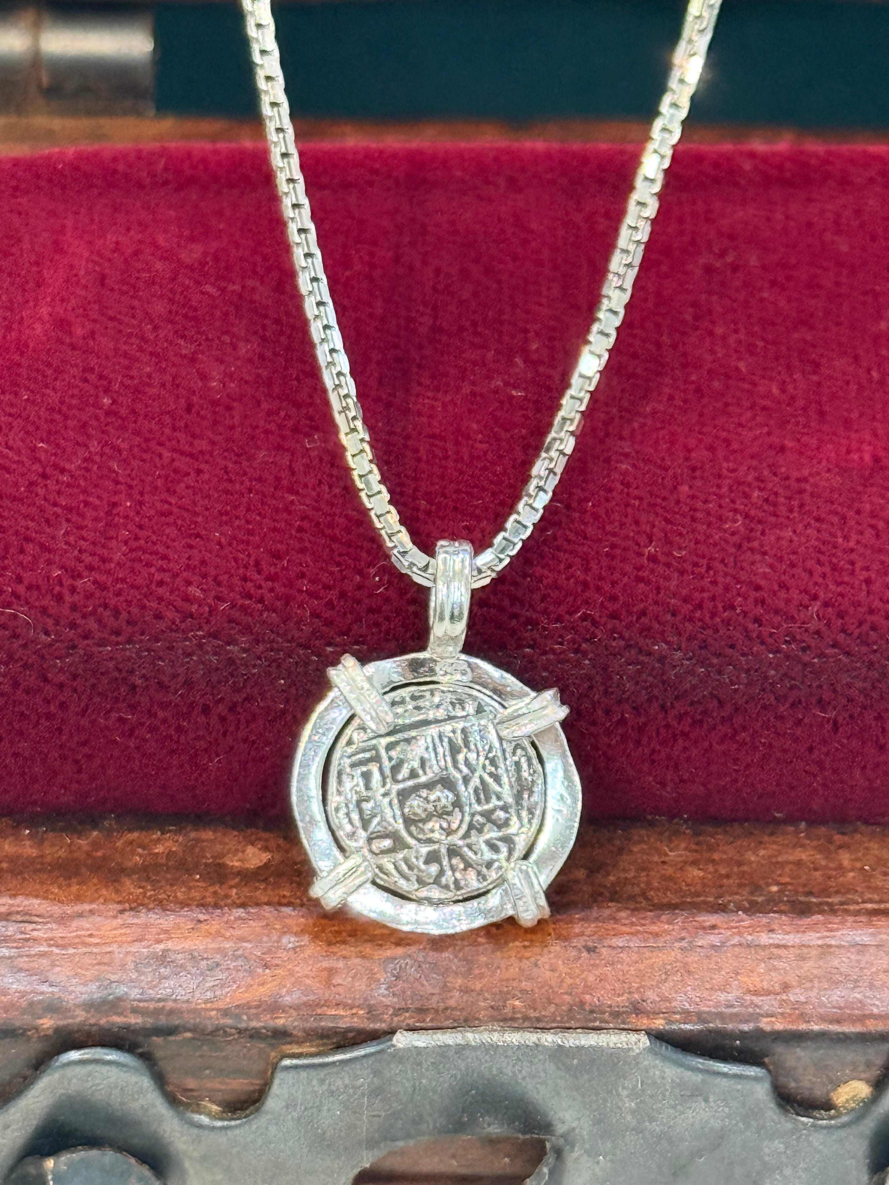 NUESTRA SENORA DE ATOCHA MINI SILVER COIN PENDANT