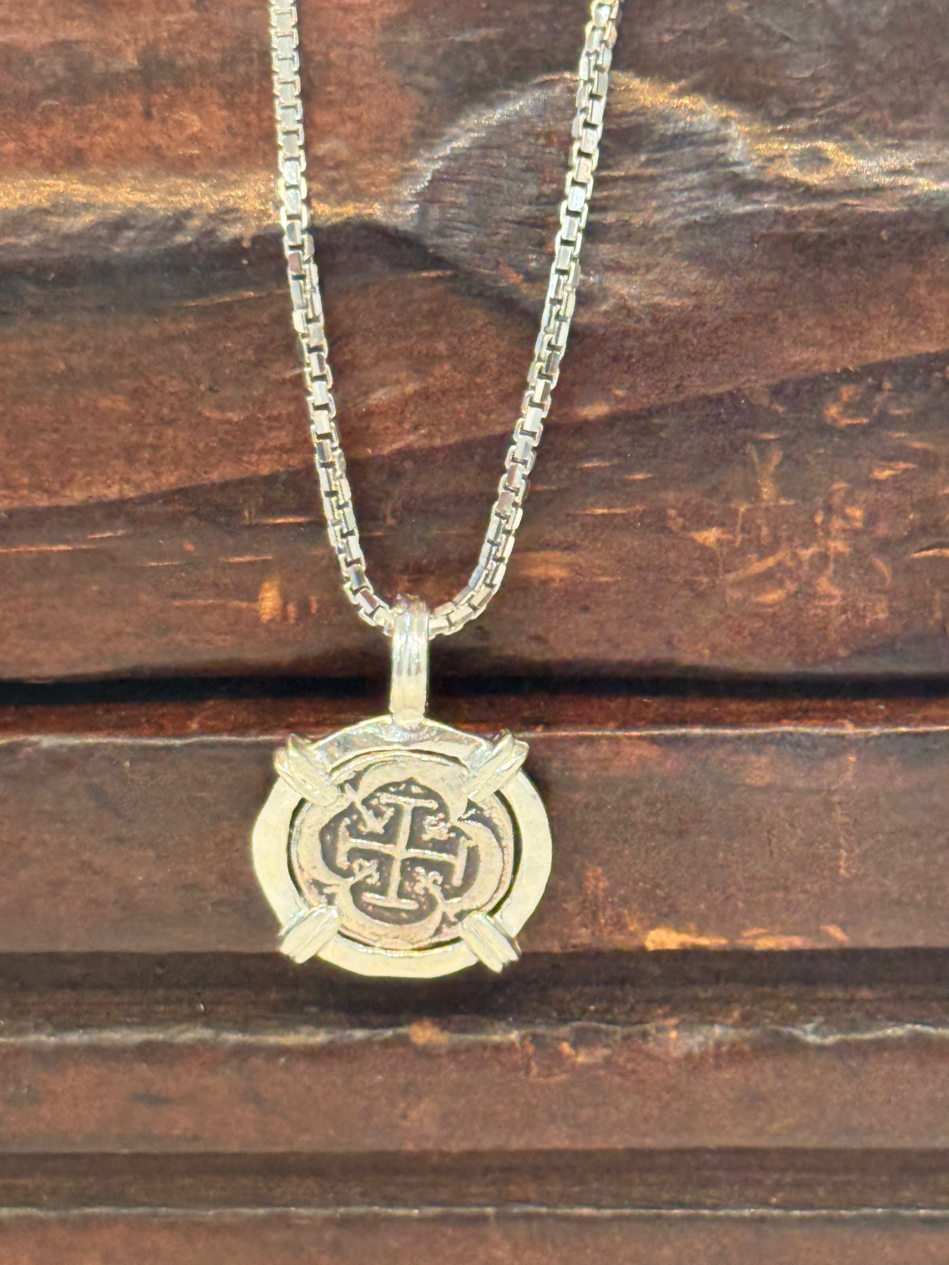 NUESTRA SENORA DE ATOCHA MINI SILVER COIN PENDANT