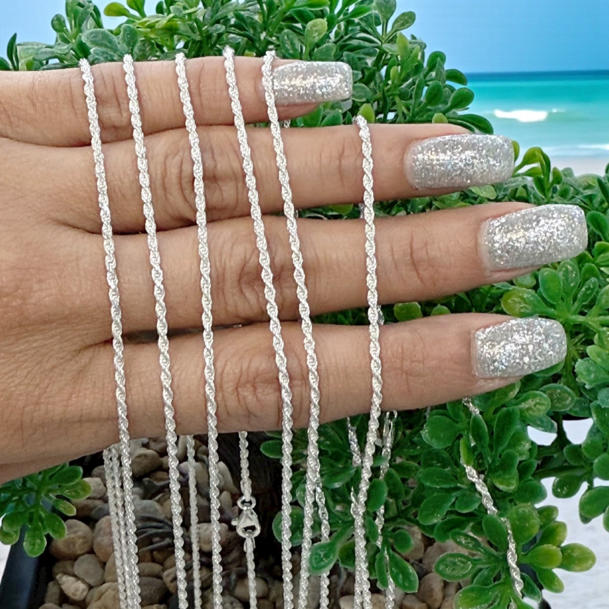 925 ITALIAN SOLID STERLING SILVER BEAUTIFUL FINE CHAIN 1.5MM  SOLD PER PIECE