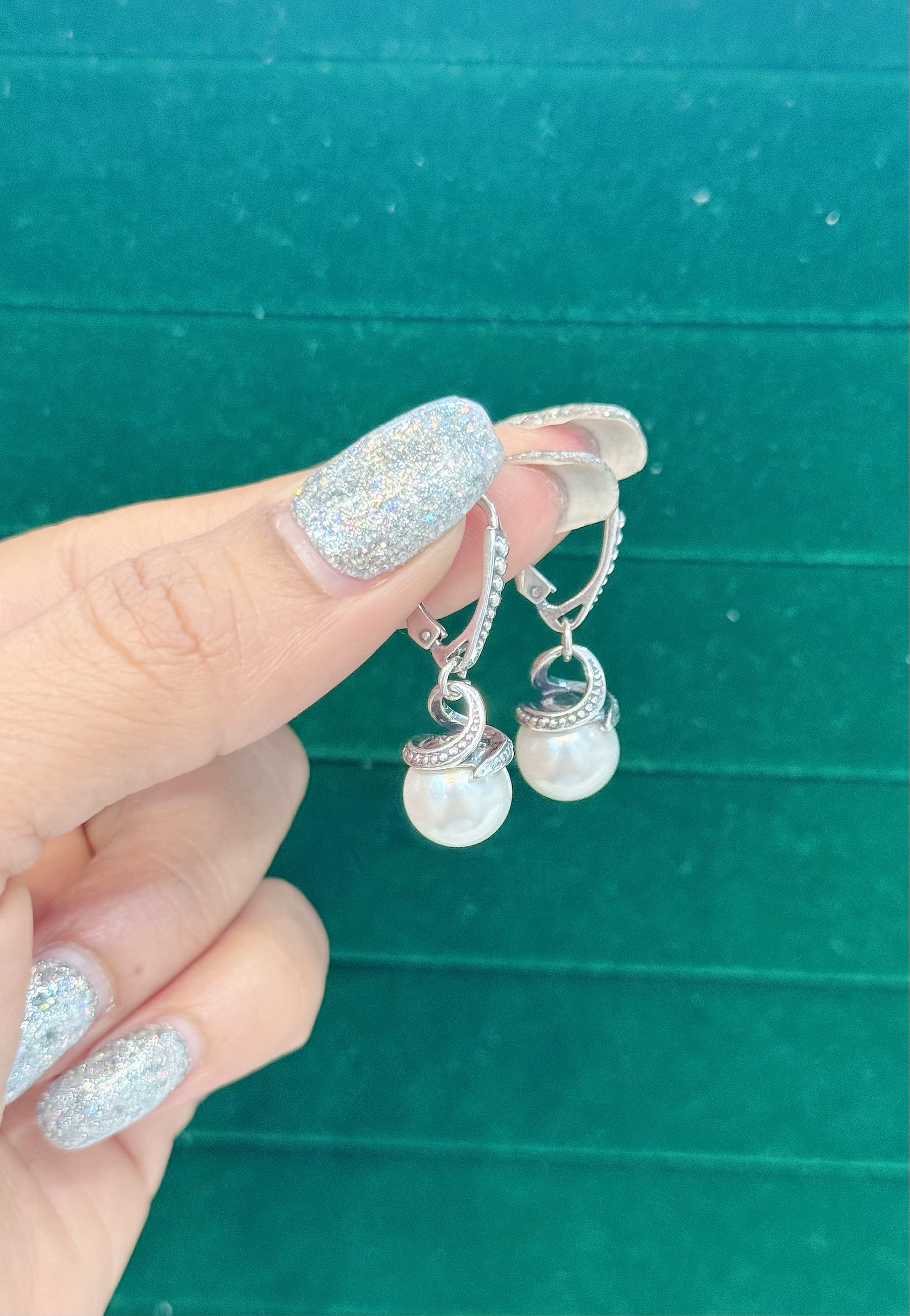 925 sterling silver Fresh water pearl earrings
