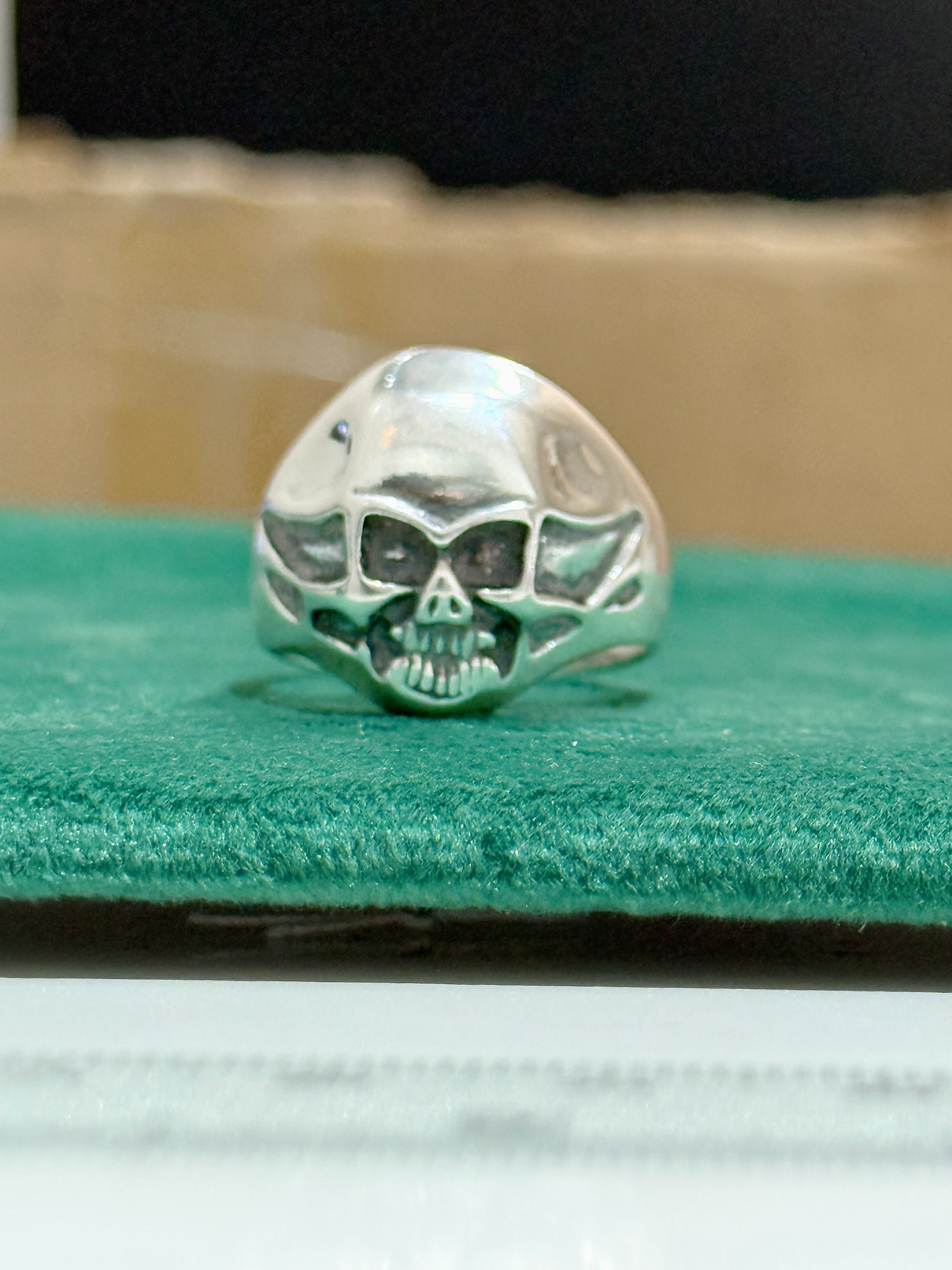 925 Solid Sterling Silver Handmade SKULL man’s ring