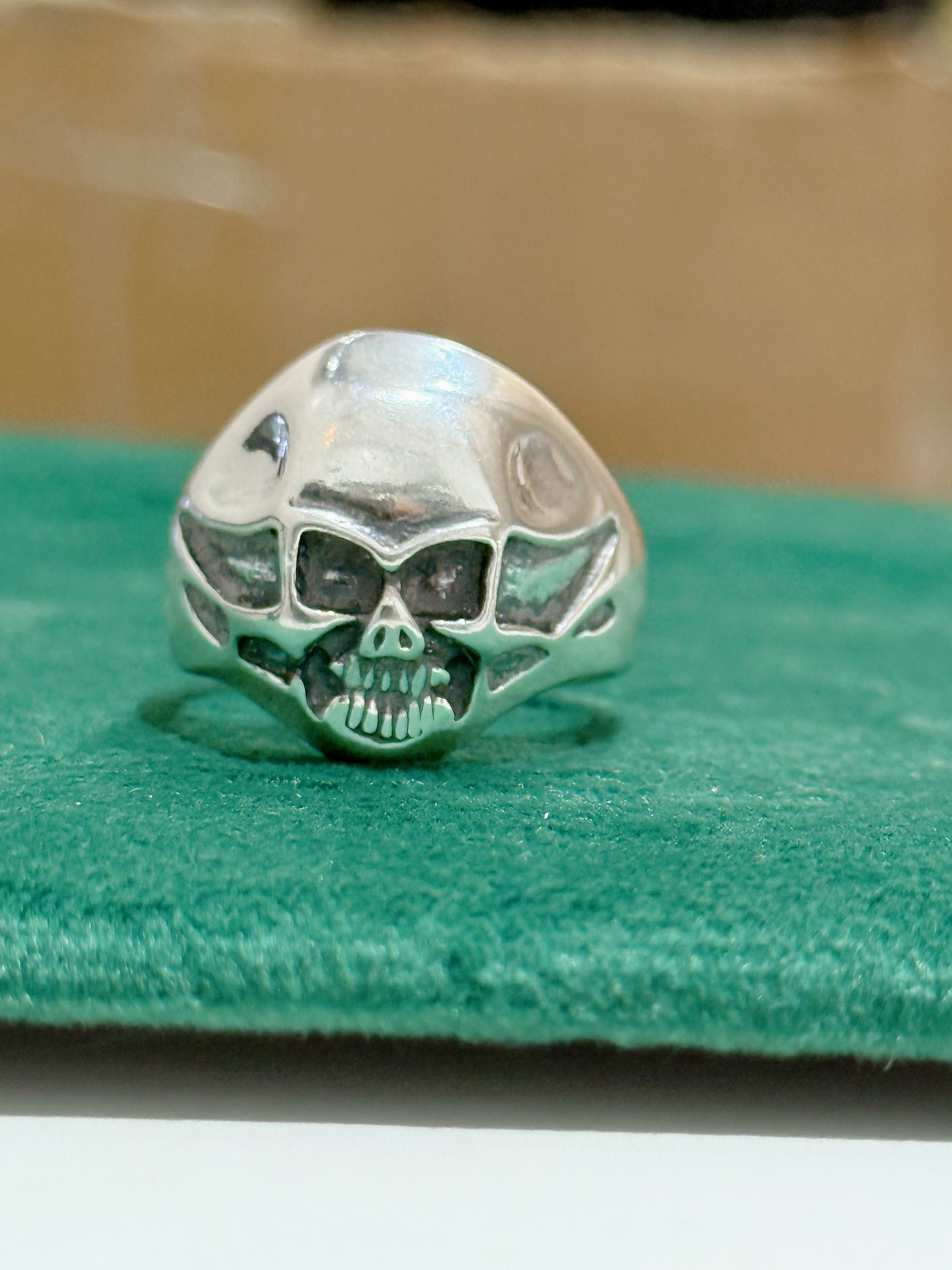 925 Solid Sterling Silver Handmade SKULL man’s ring