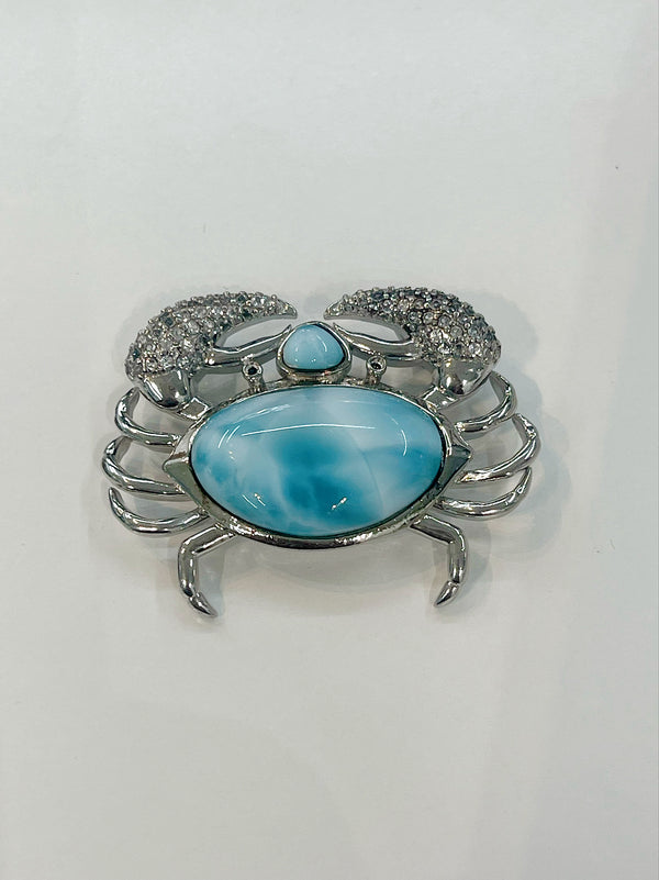 LARIMAR CRAB 🦀 PENDANT