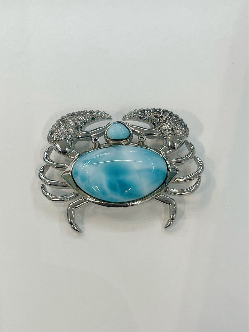 LARIMAR CRAB 🦀 PENDANT