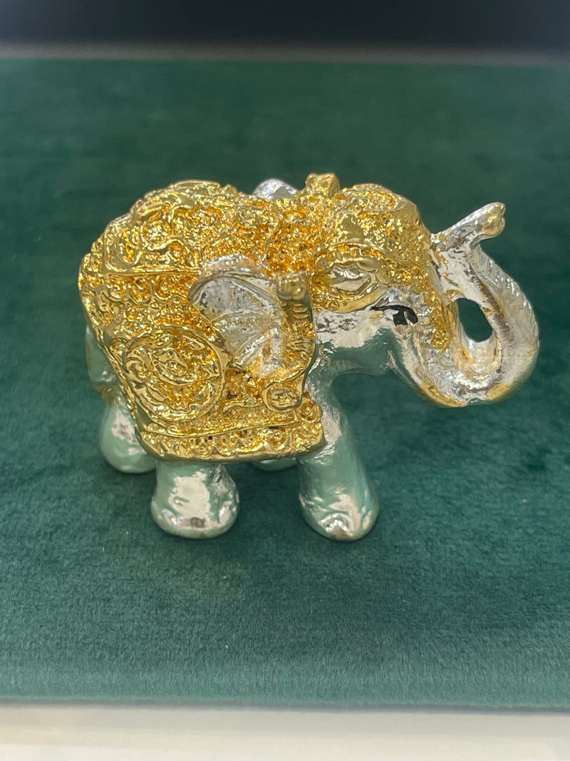 24k Pure Gold And 999 Pure Silver Plated Gorgeous Lucky Elephant For Abundance