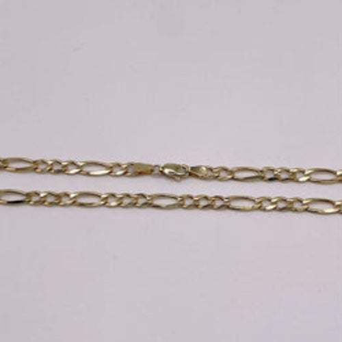 10K SOLID REAL GOLD BEAUTIFUL FIGARO LINK CHAIN 4MM.