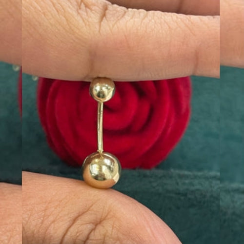 14K REAL GOLD BELLY BUTTON RING.