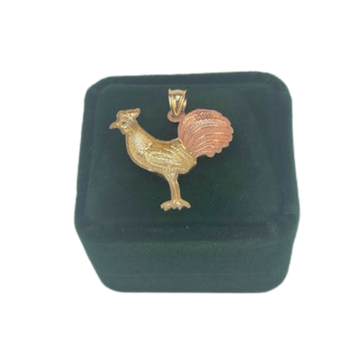 10K REAL GOLD ROOSTER PENDANT.