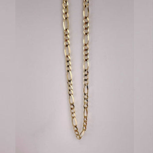 10K SOLID REAL GOLD BEAUTIFUL FIGARO LINK CHAIN 4MM.