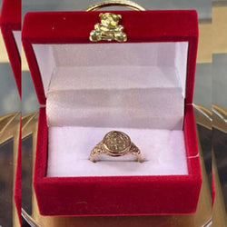 14K REAL GOLD ATOCHA GOLD MINI COIN RING.