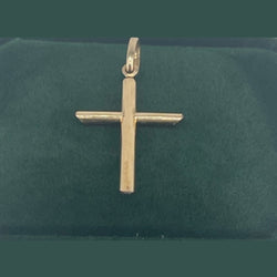 10K LIGHT CROSS PENDANT.